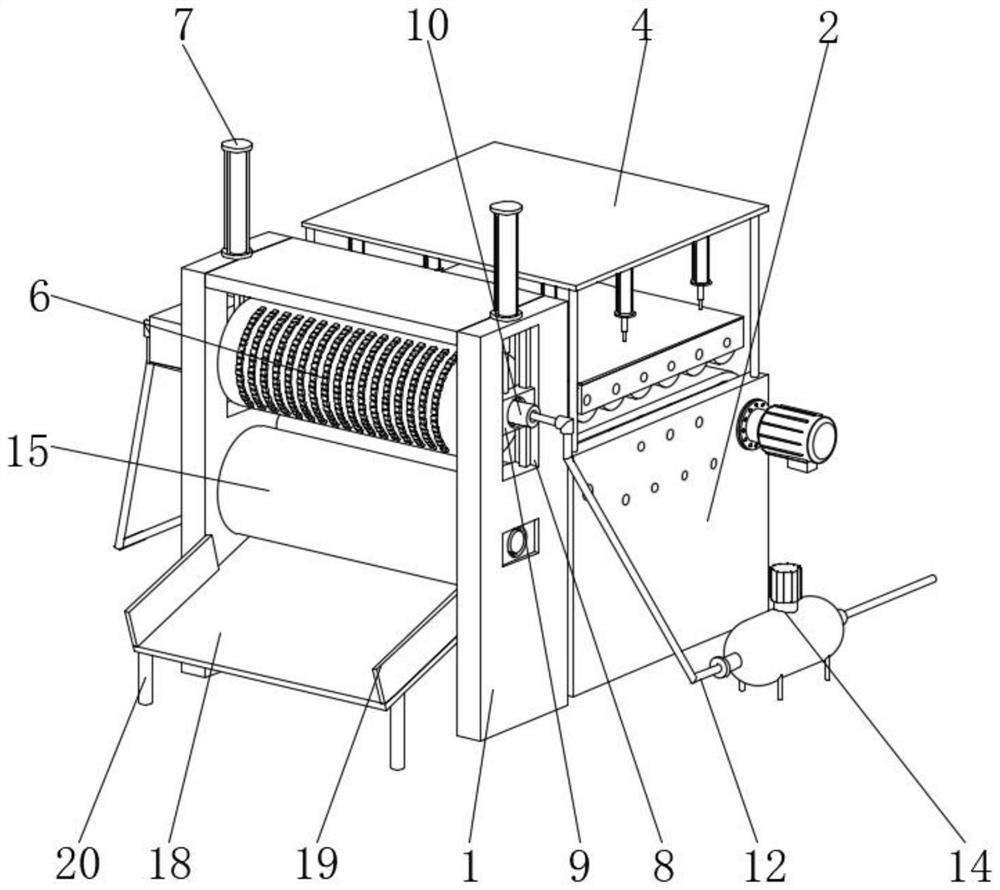 Straw-containing composite material and preparation equipment thereof