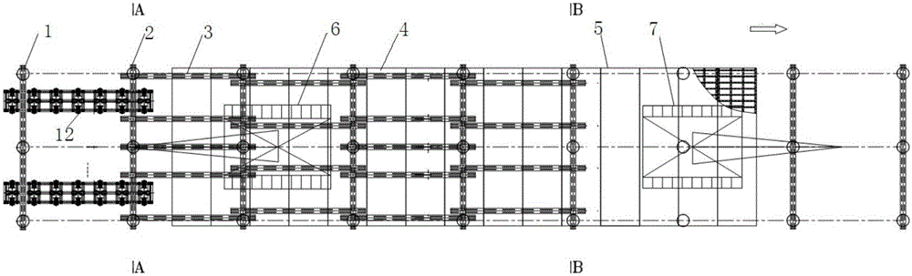 Prefabricated and movable type platform for pile sinking