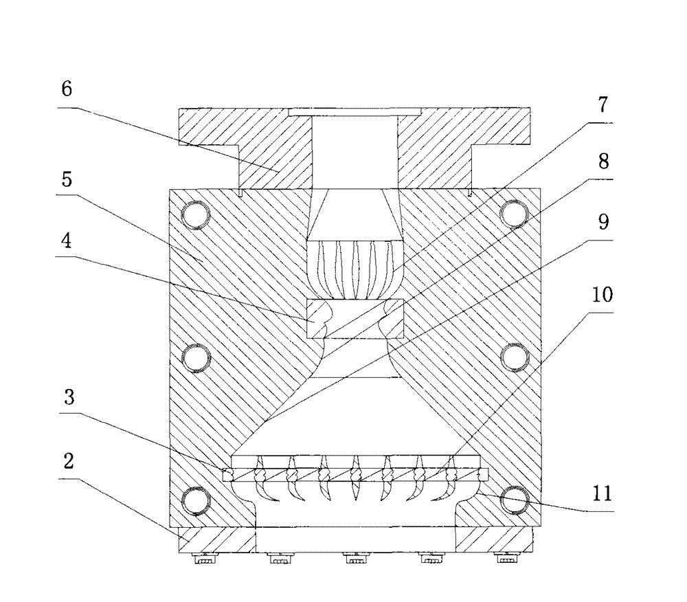 Laminating orientation extrusion method of rubber short fiber and extrusion device