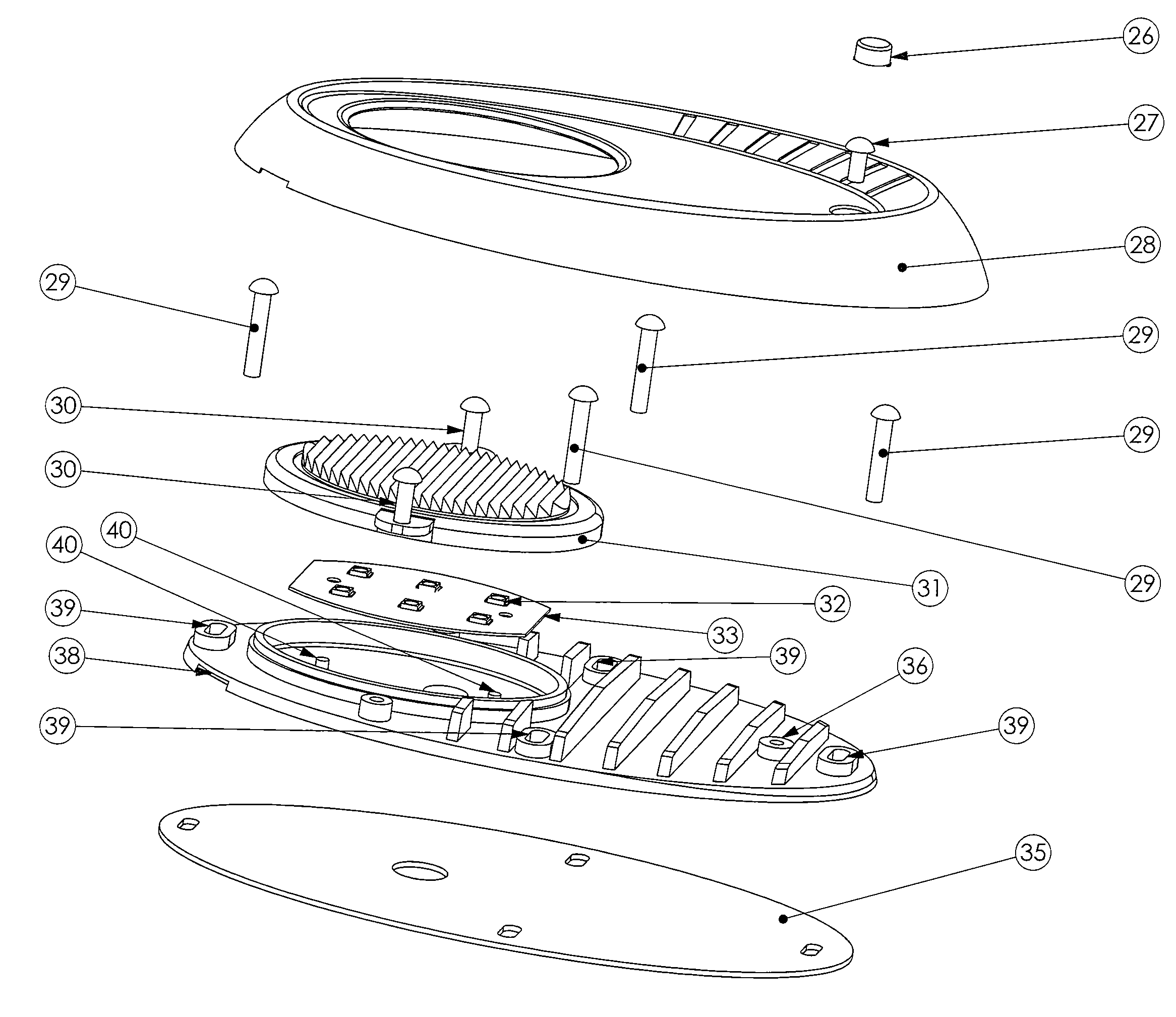 Method and apparatus for creating a high efficiency surface mount illumination device for projecting electromagnetic radiation at a high angle from the surface normal