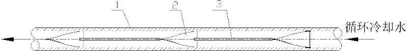 Device capable of reducing water recirculation rate of supporting beam in heating furnace effectively