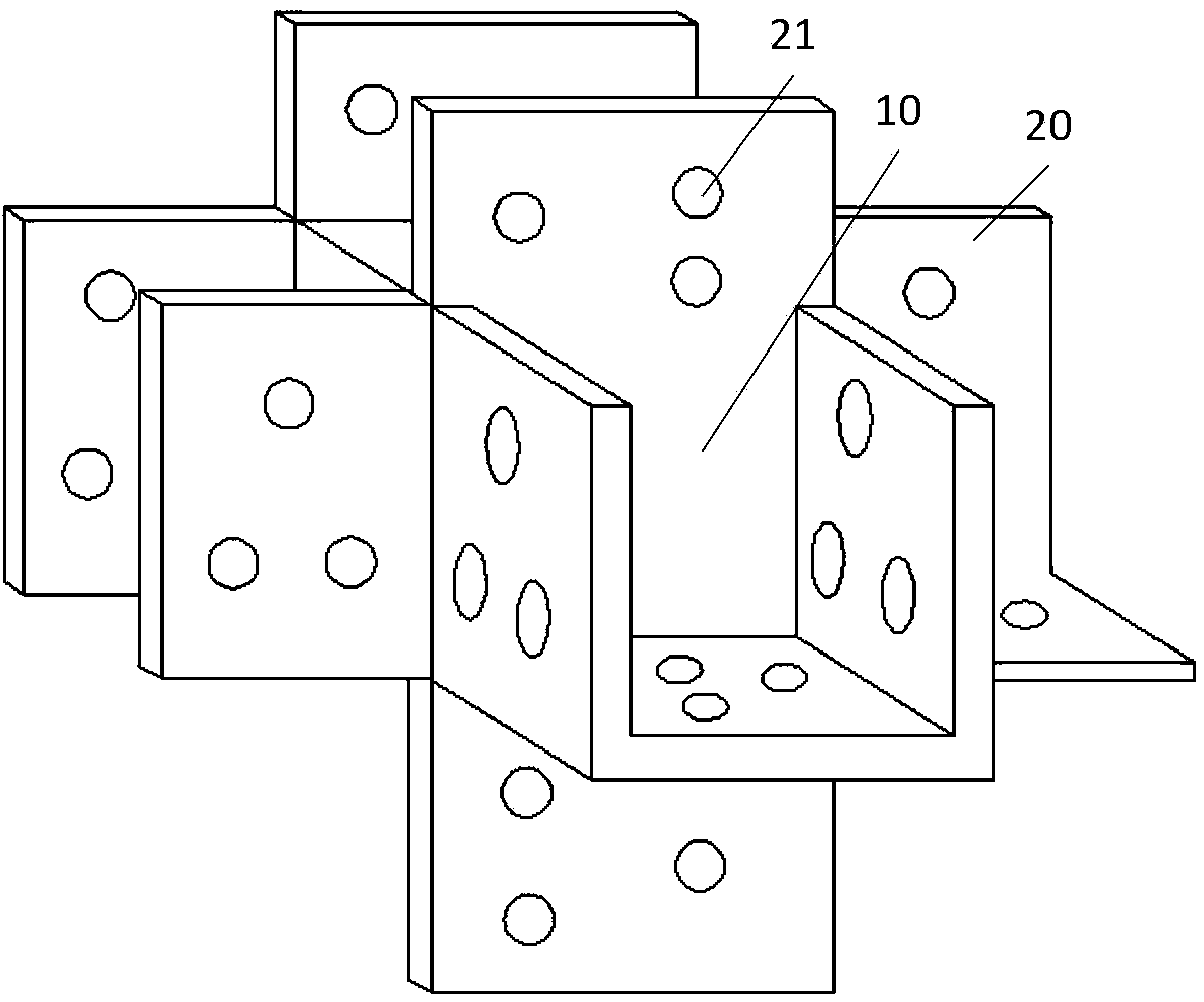 Connector device for rod space connection