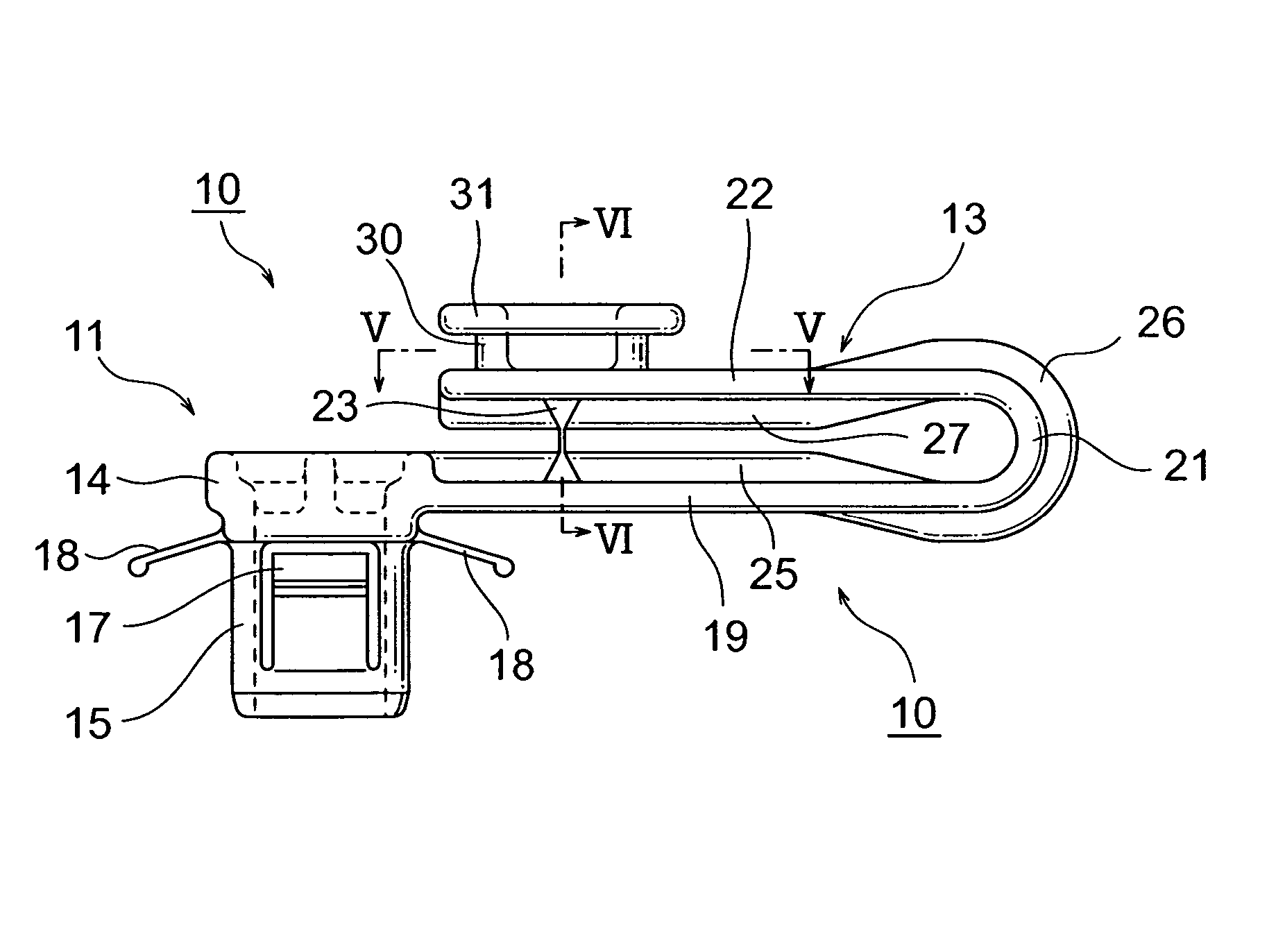 Garnish clip for curtain shield airbag