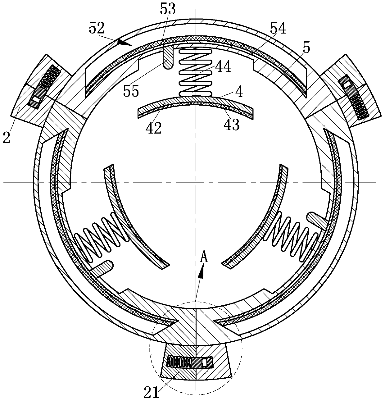 Righting device capable of preventing garden trees from growing askew