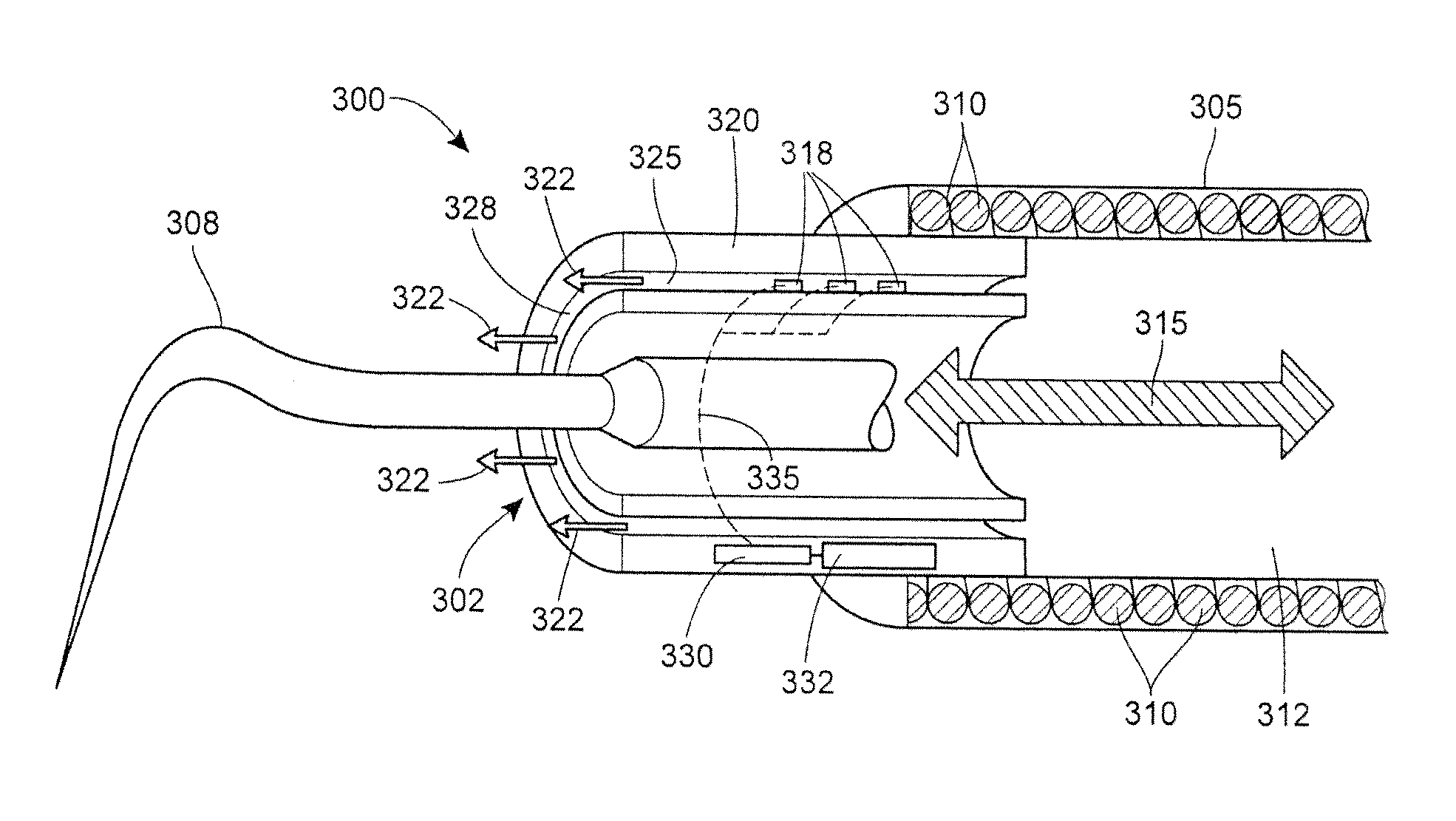 Integrated, lighted ultrasonic inserts