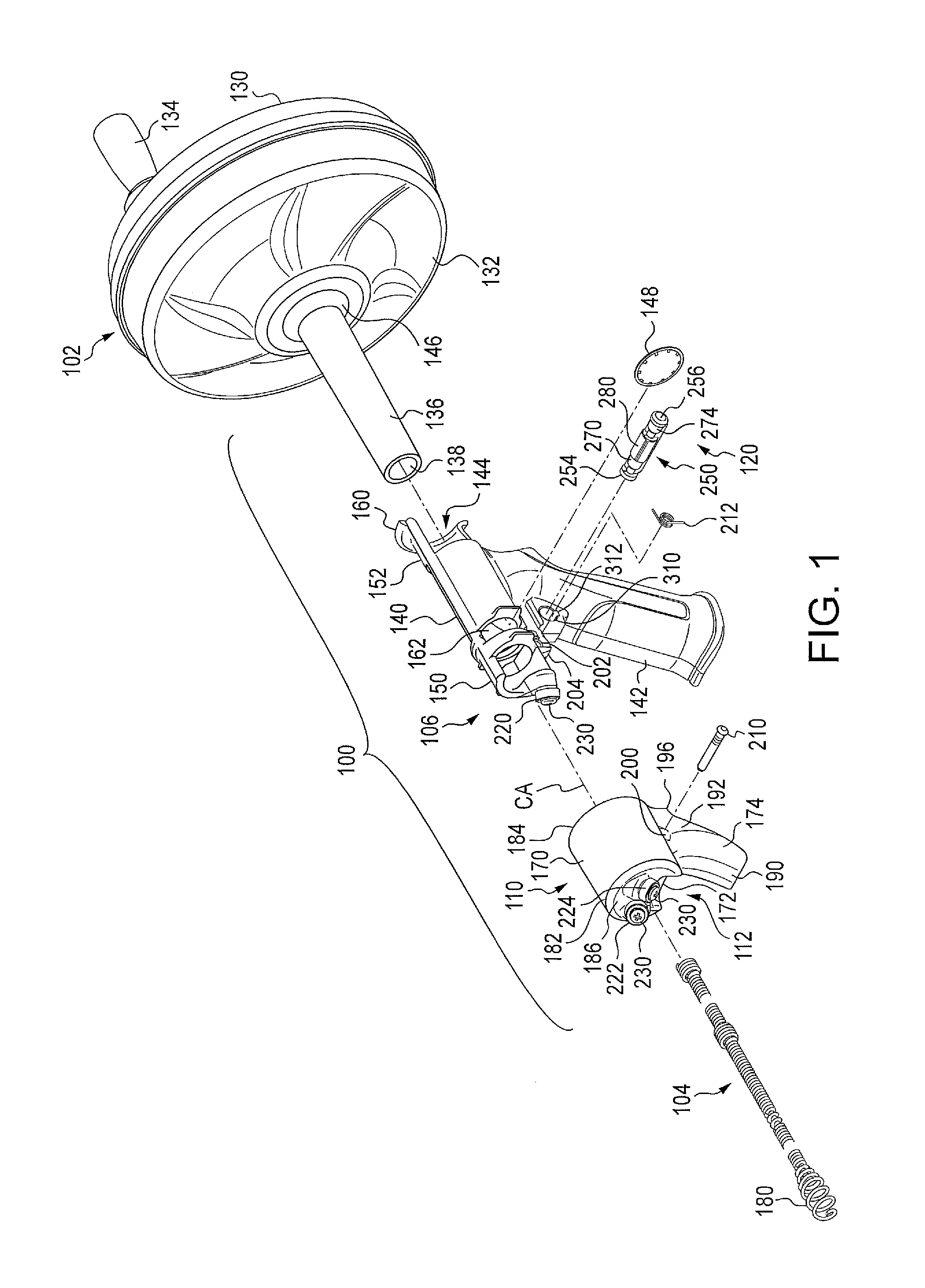 Feed control lock for hand operated drain cleaner