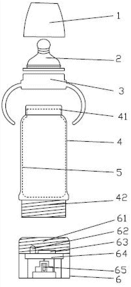 Milk bottle capable of controlling temperature