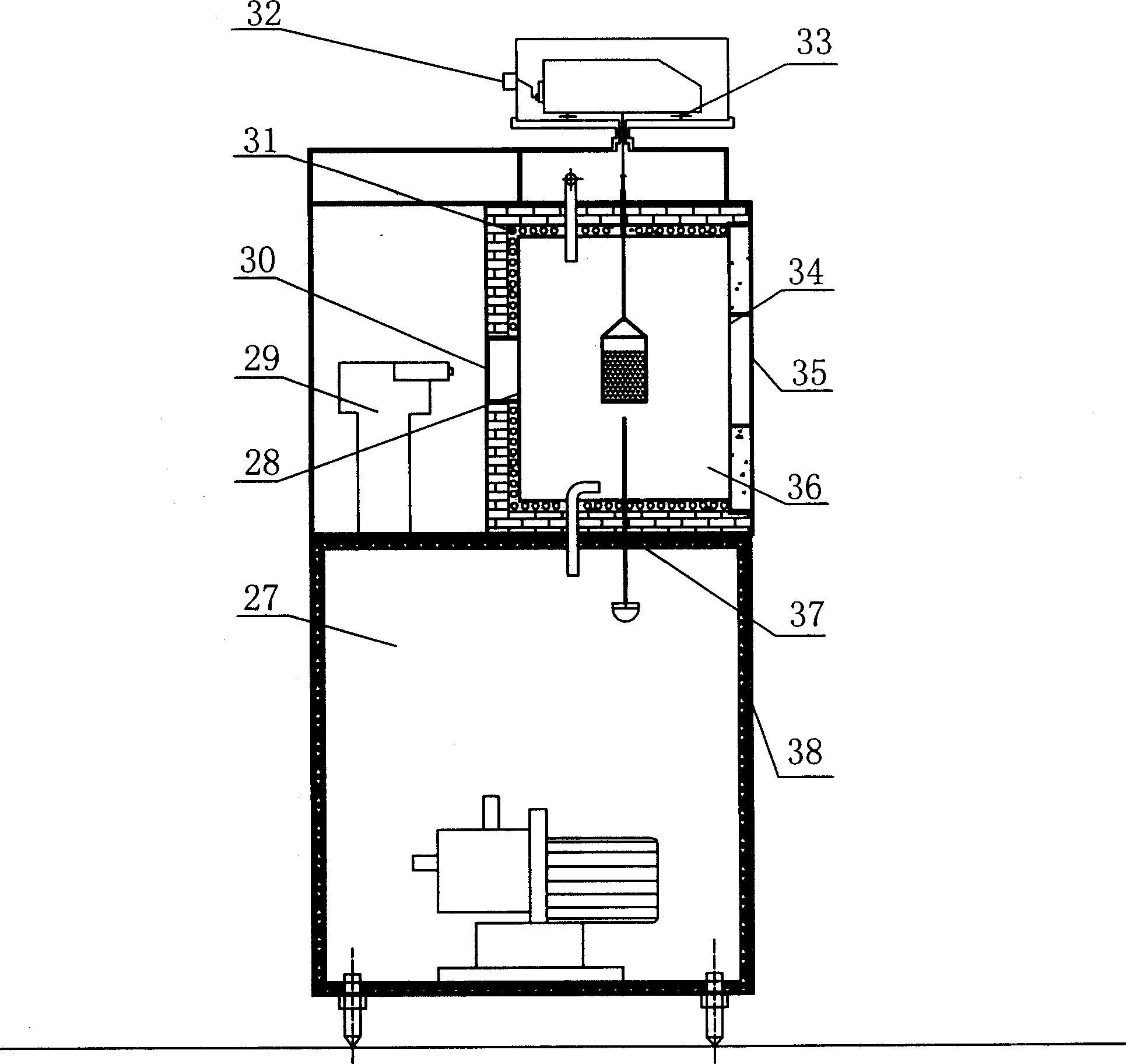 Gravitational thermal analysis method and device for heating sample by microwave