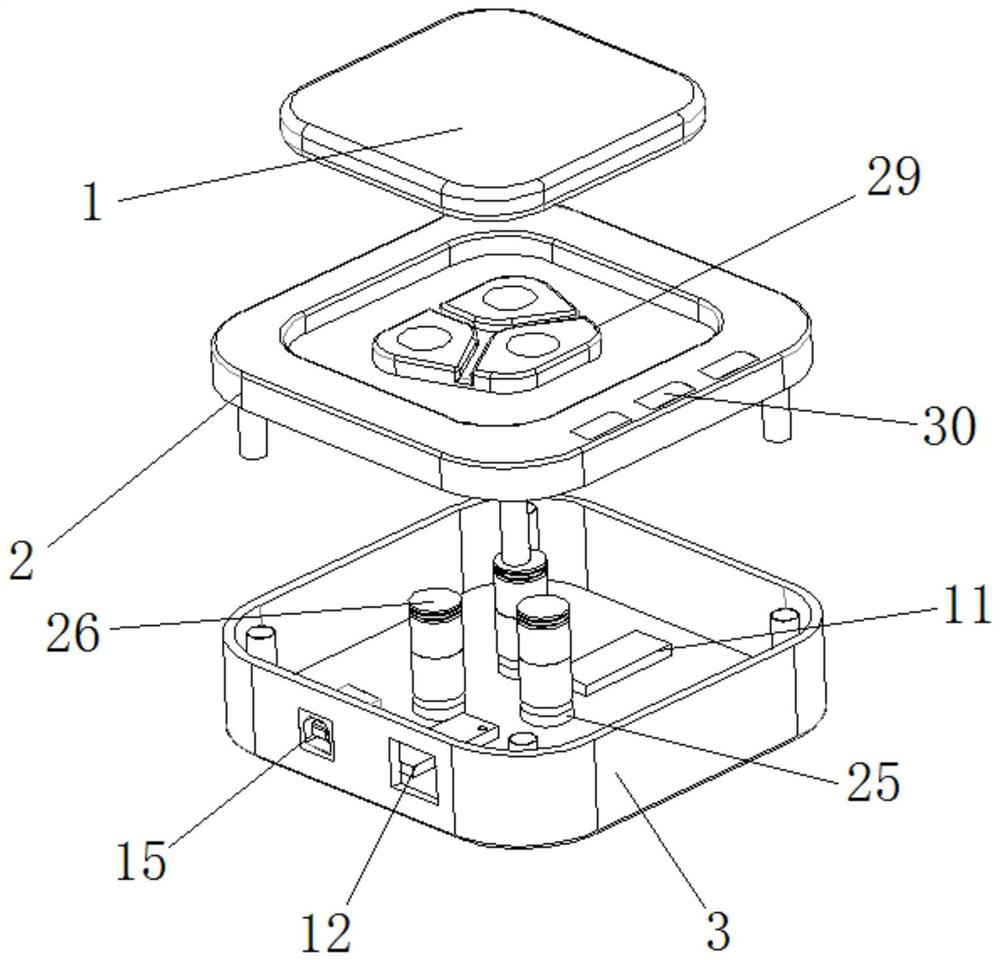 A magnetically controlled three-electrode loading and separating device and method based on intelligent medical equipment