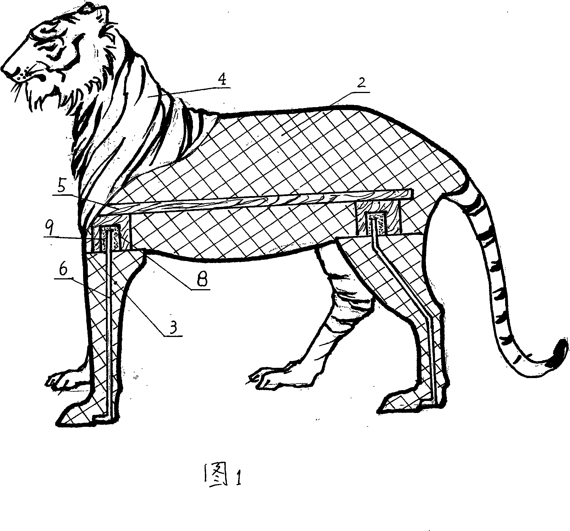 Imitative animal artware and preparing method thereof