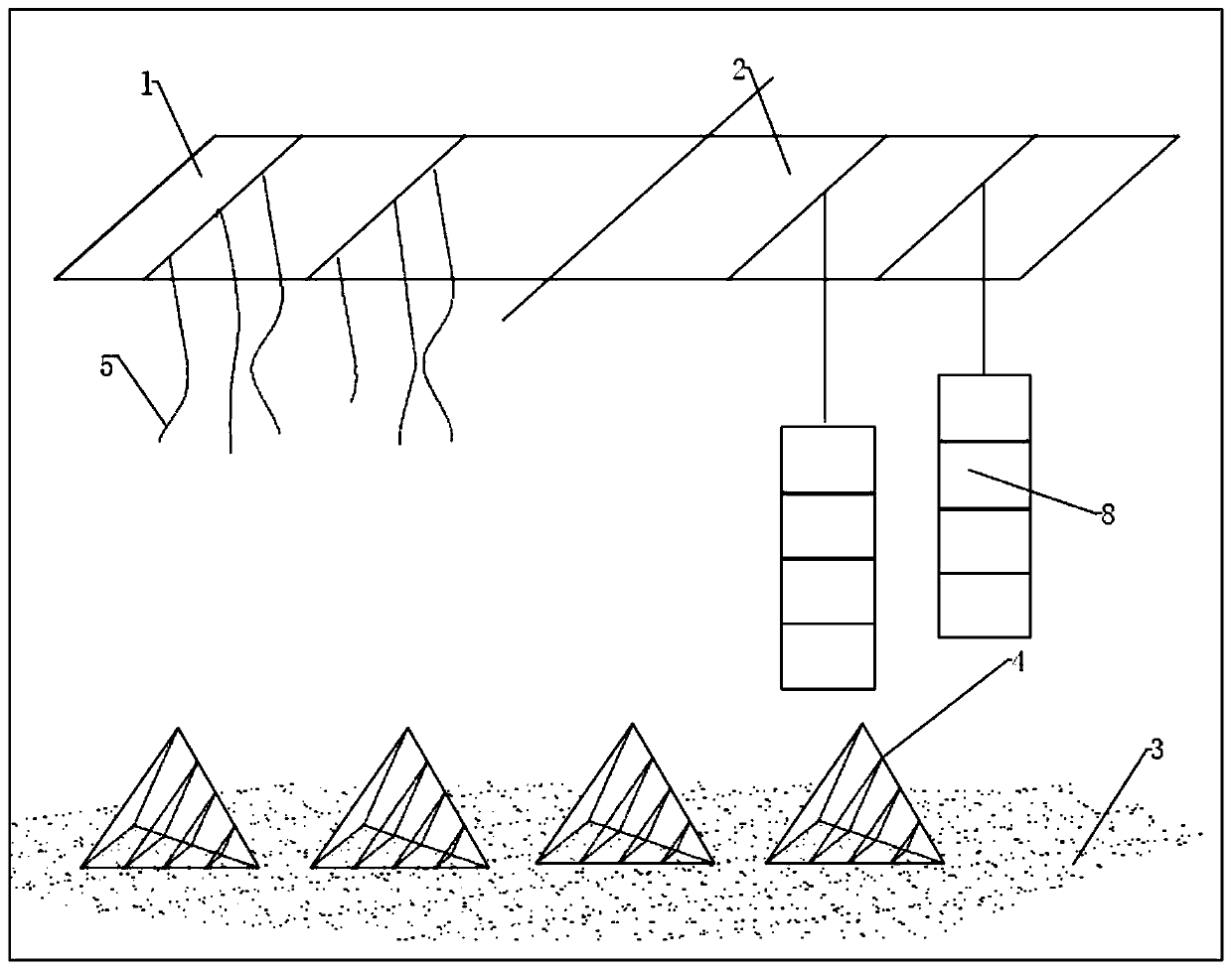 Shallow sea ecological culture method for kelp, gracilaria, haliotis discus hanai, strongylocentrotus intermedius and apostichopus japonicas