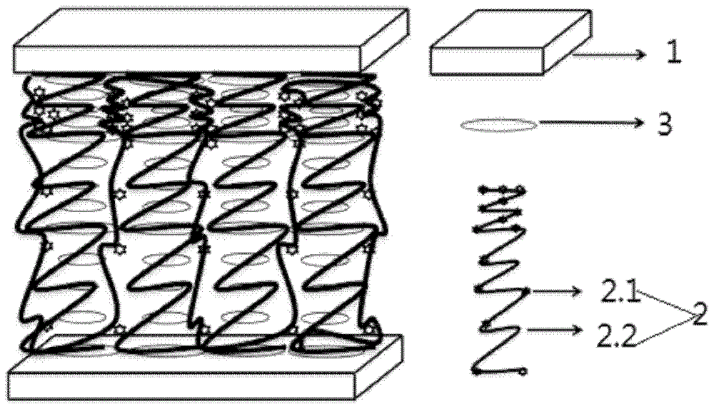 Broadband cholesteric liquid crystal device based on chiral ion monomers and manufacturing process thereof