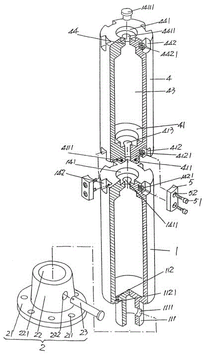 Building block pile structure of boxing sandbag