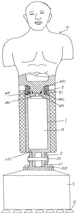 Building block pile structure of boxing sandbag