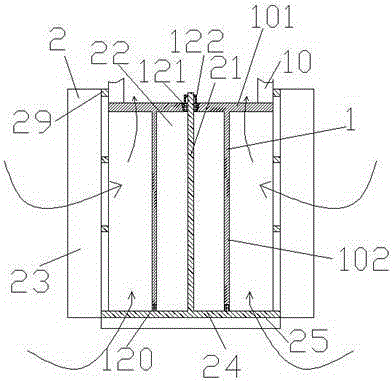 Liquid dispensing device with layered structure sealing strip and central shaft with galvanic coating