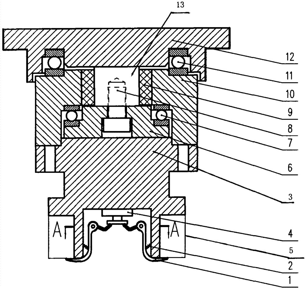 Three-jaw expansion floating pressure head