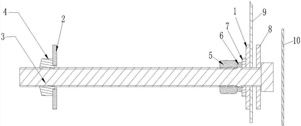 Anti-theft and waterproof mechanism for distribution box or wall hanging power box or cabinet holding pole and mounting method thereof