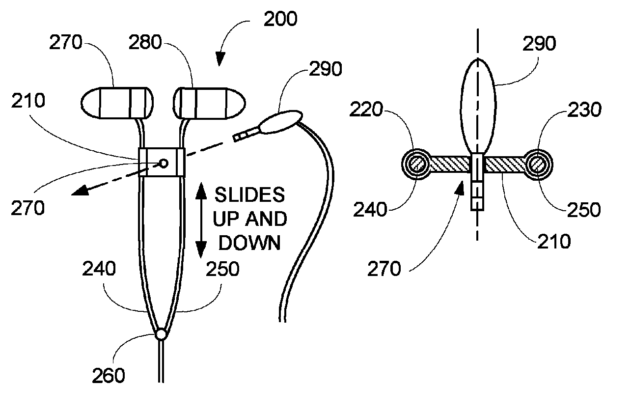 Headphones with reduced tangling and methods