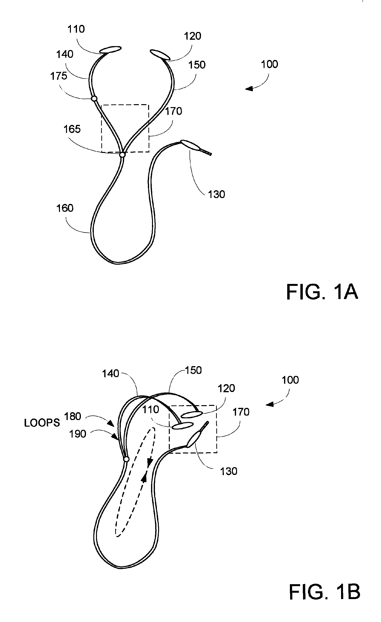 Headphones with reduced tangling and methods