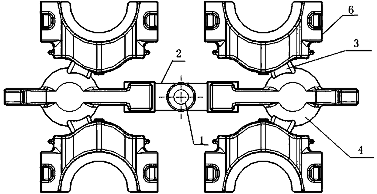 A pouring method for casting VHP main bearing cap