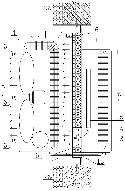 Hole-type air conditioner