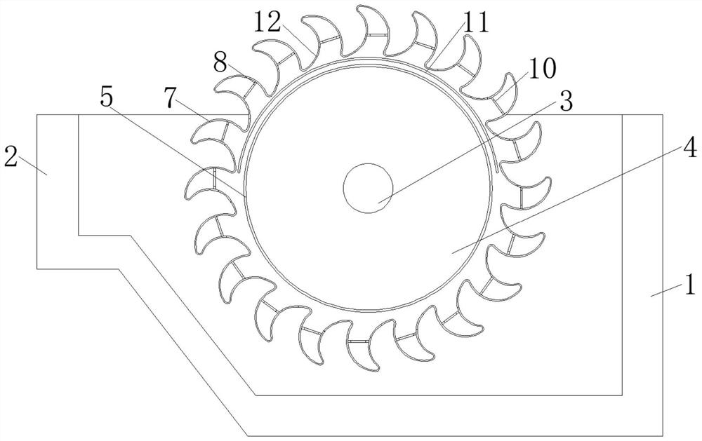 Water circulation device for biological rotating disc