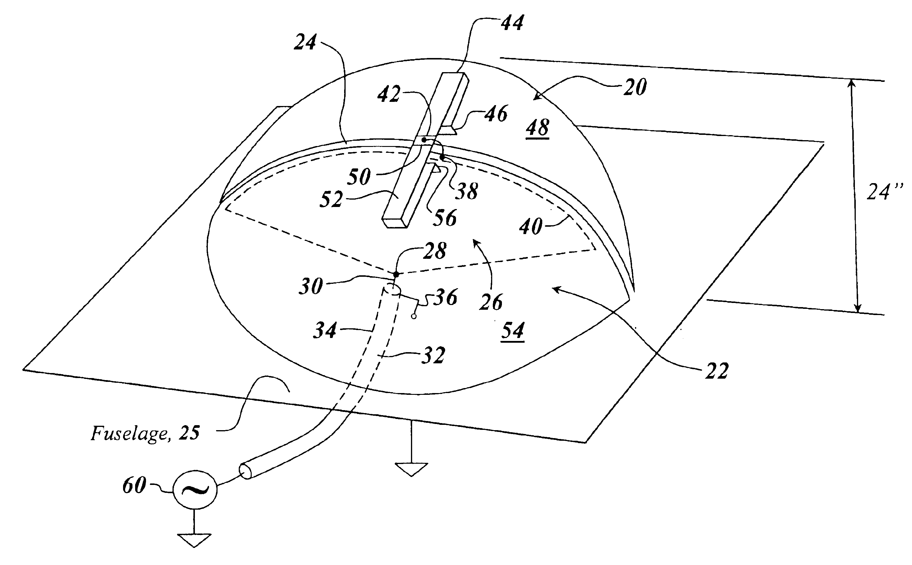 Hemispherical meander line loaded antenna