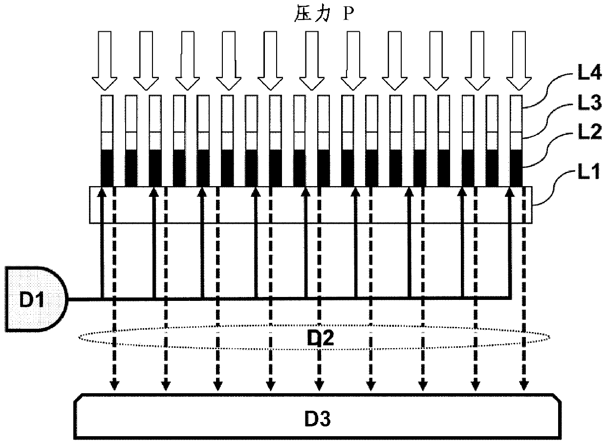 Pressure sensing imaging array, device and method of making the same