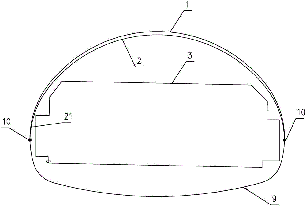 Tunnel early-stage support clearance-intrusion processing method and construction ancillary equipment of tunnel early-stage support clearance-intrusion processing method