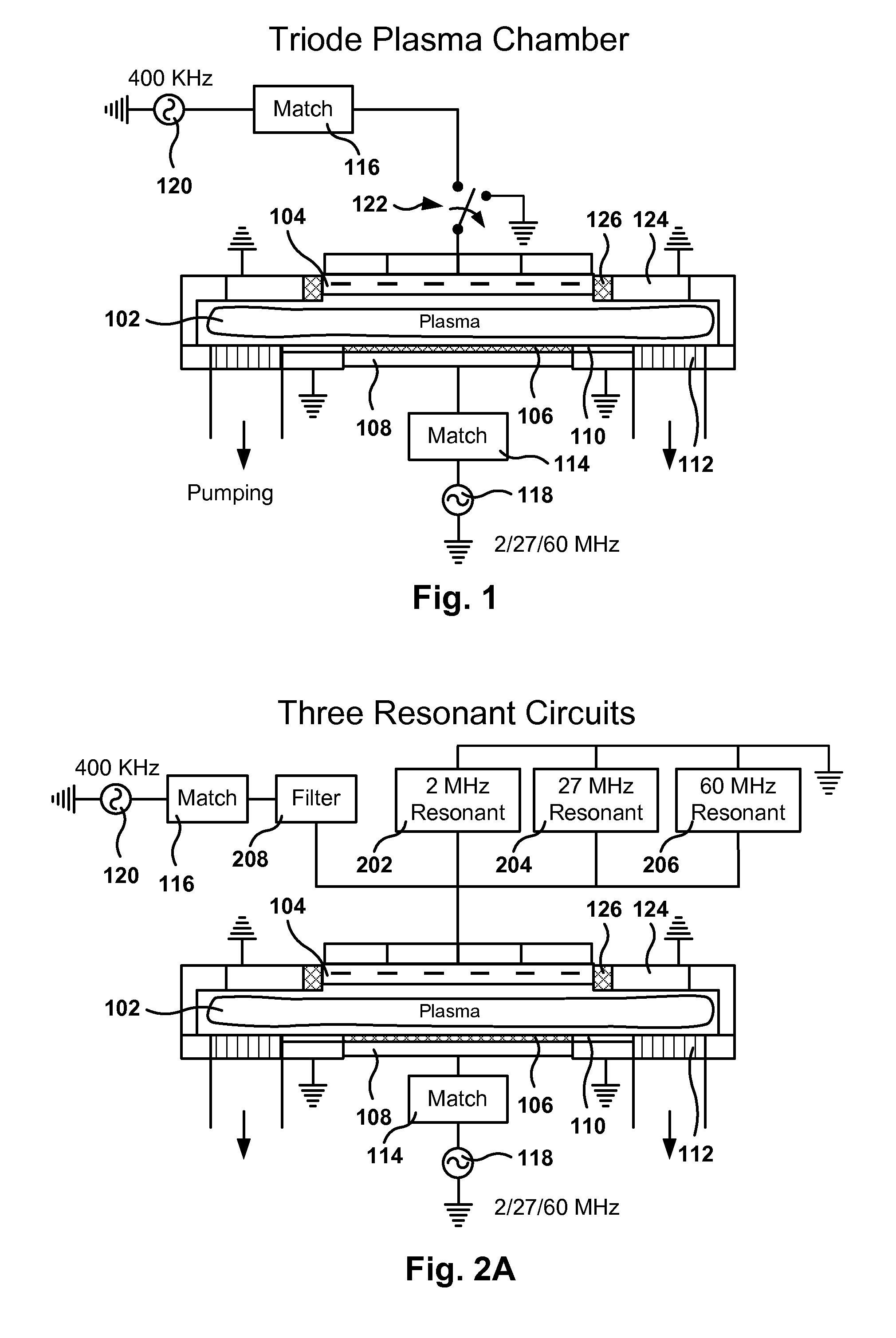 Multi-radiofrequency impedance control for plasma uniformity tuning