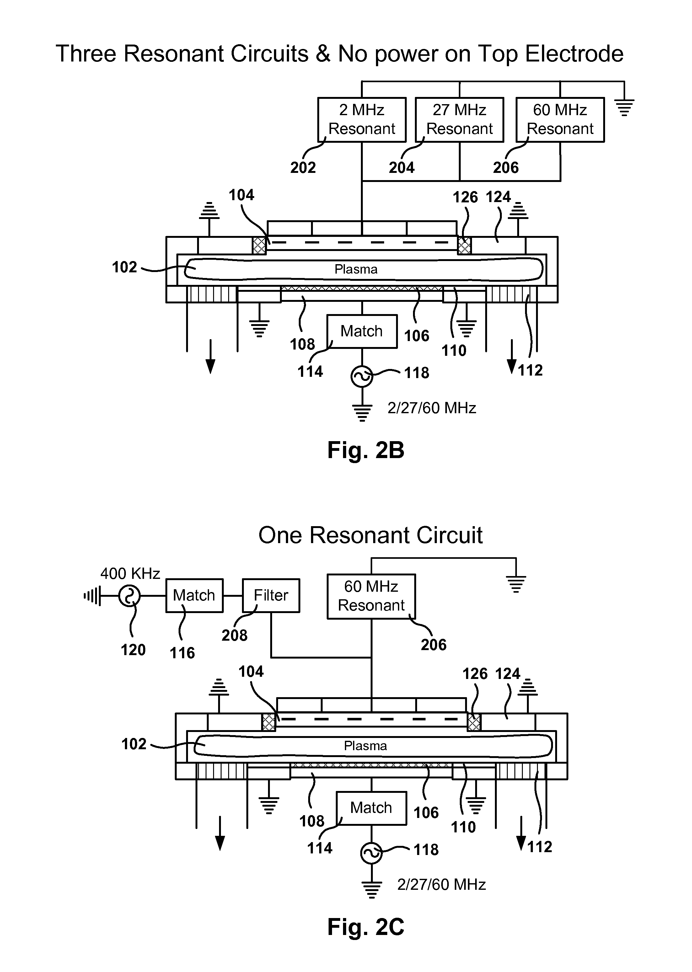 Multi-radiofrequency impedance control for plasma uniformity tuning