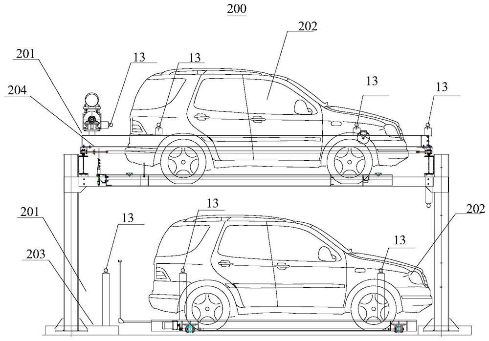 Mechanical garage temperature measurement alarm system and garage thereof