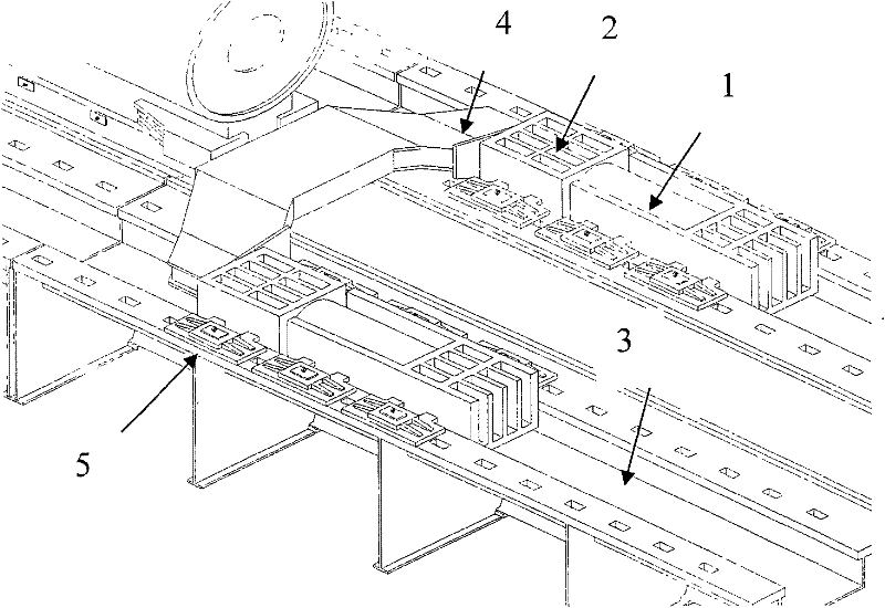 Movable pushing device for sliding launch of large jacket