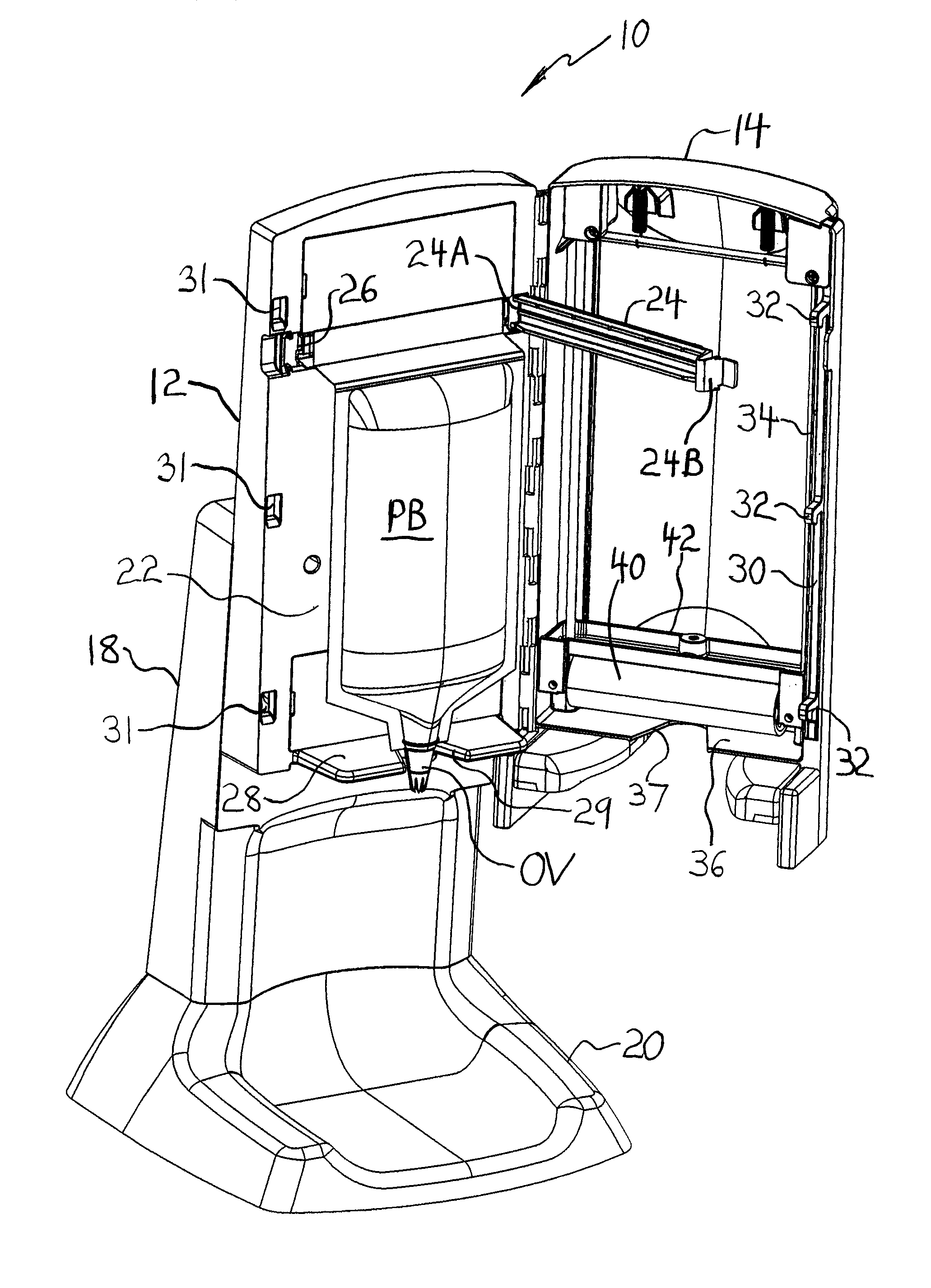 Simple serve topping dispenser