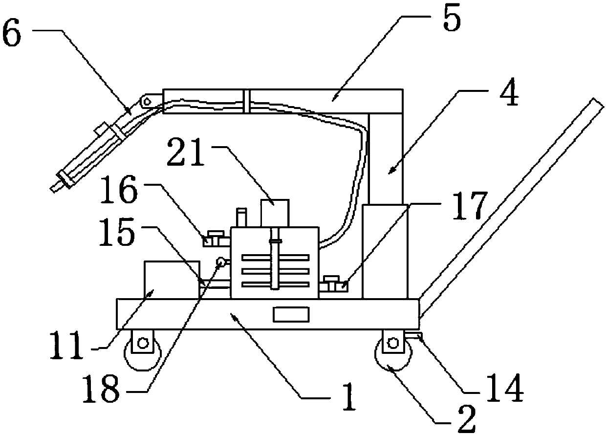 Hematocele prevention drainage operation device for neurosurgery department