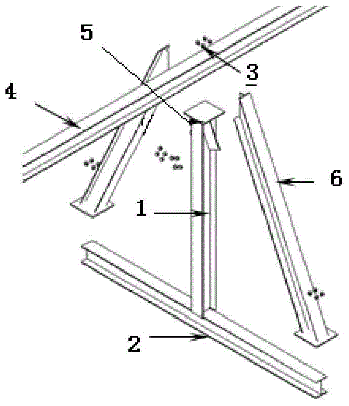 Detachable triangular scaffold and steel truss assembly construction method