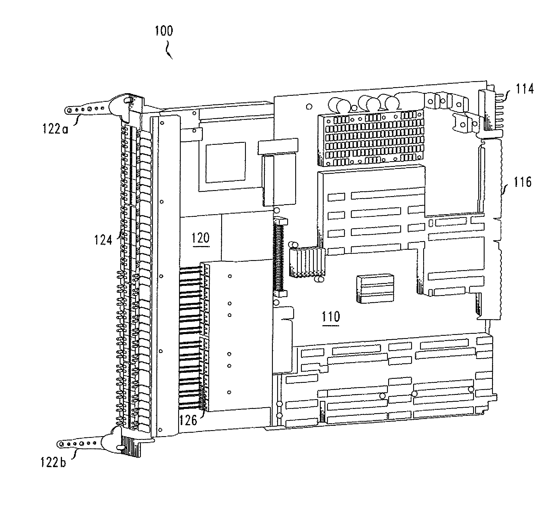 Increased connector port density via extending faceplate