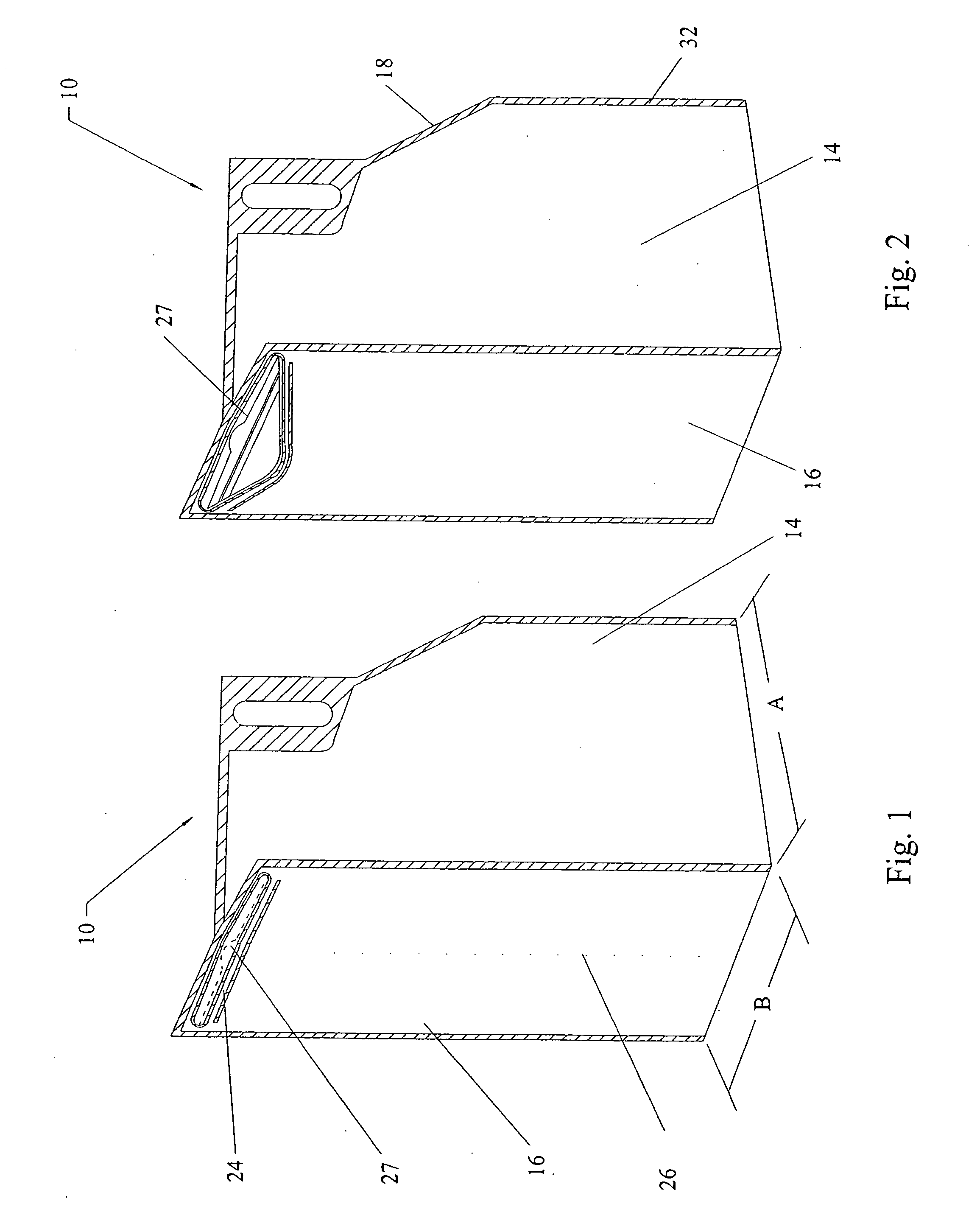 Flexible package with a transverse access panel device