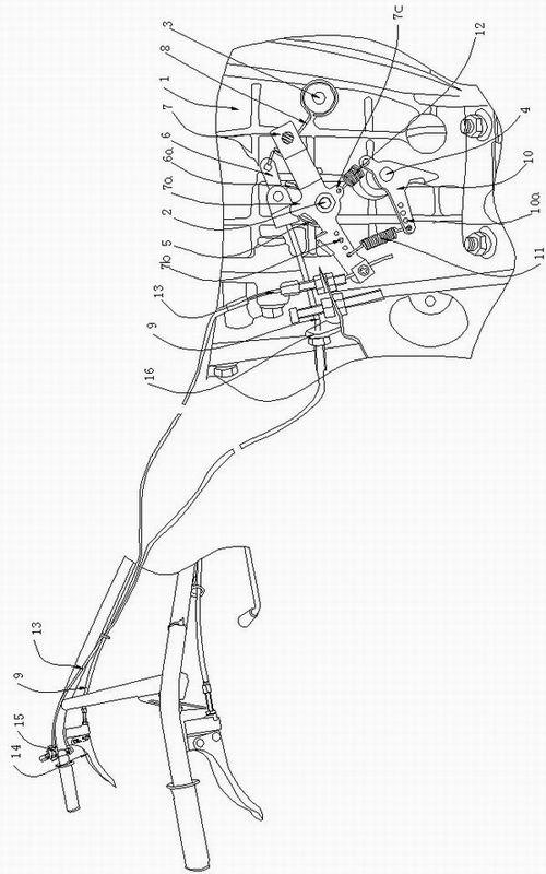 Accelerator control system of mini-tiller