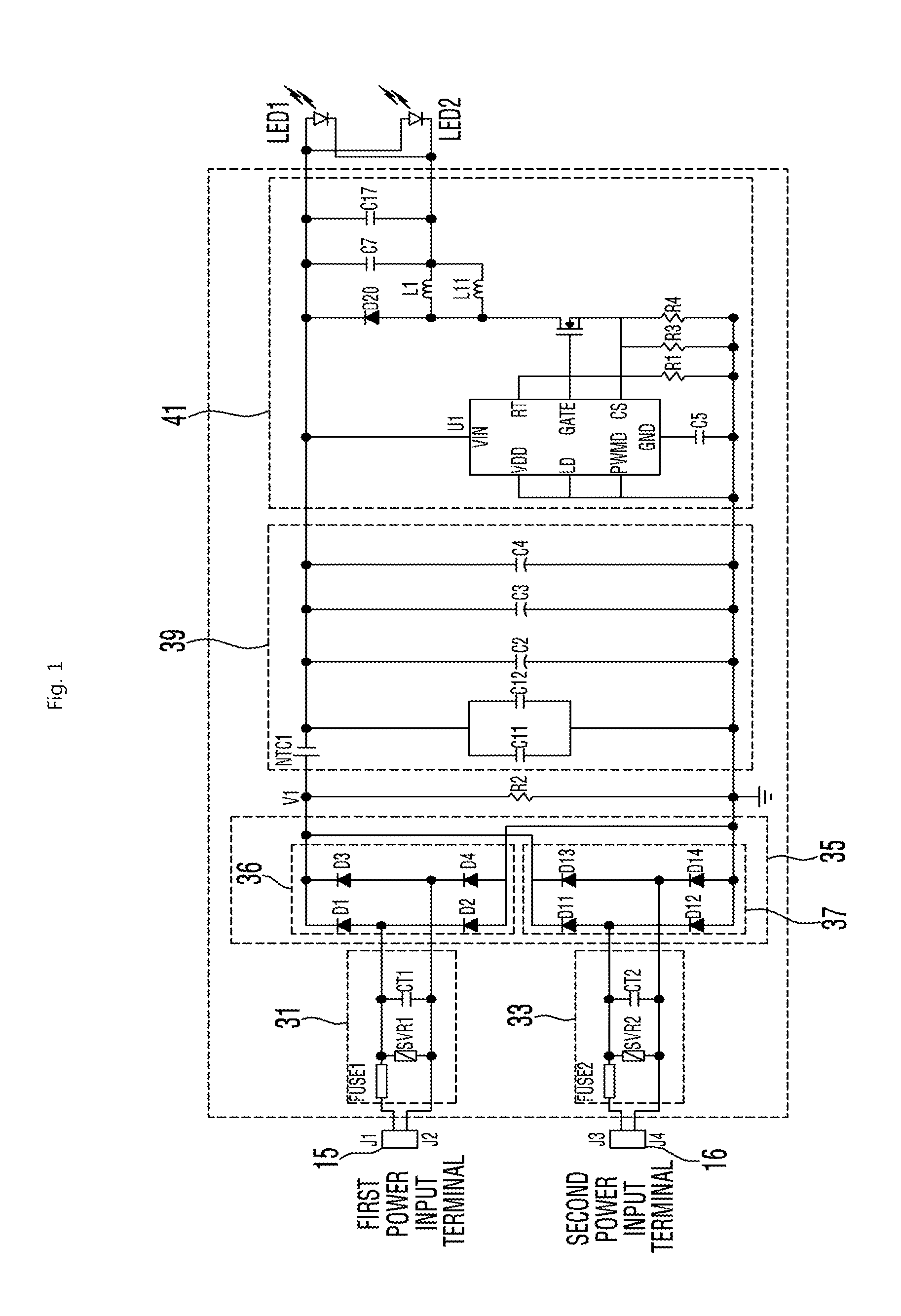 LED lighting device using ballast