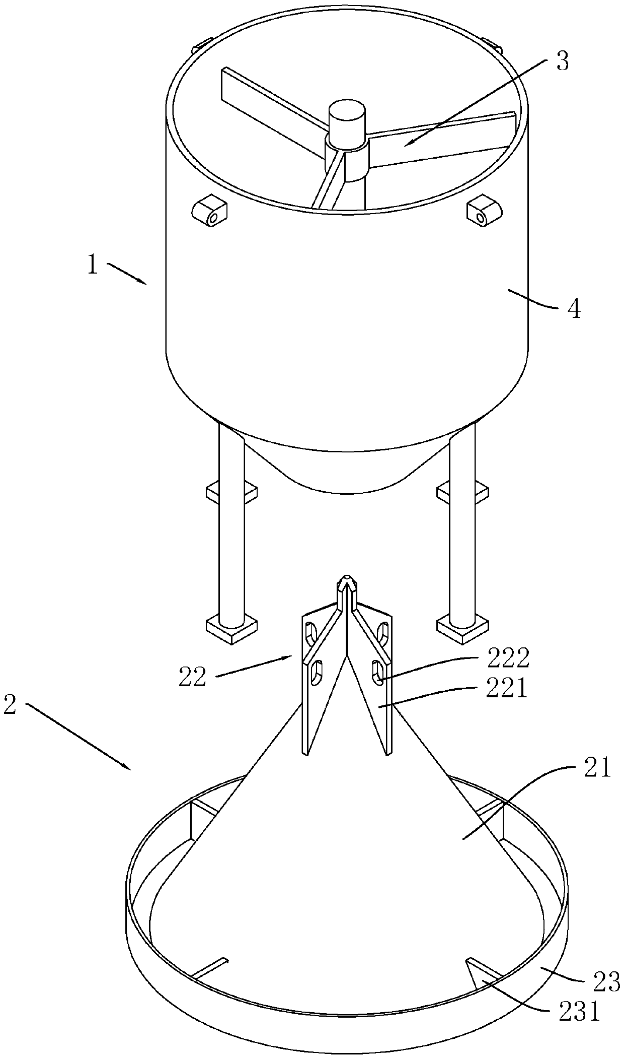 Concrete spouting device