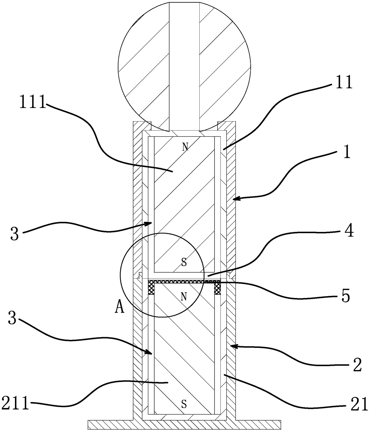 Shaft type adjustable camera support