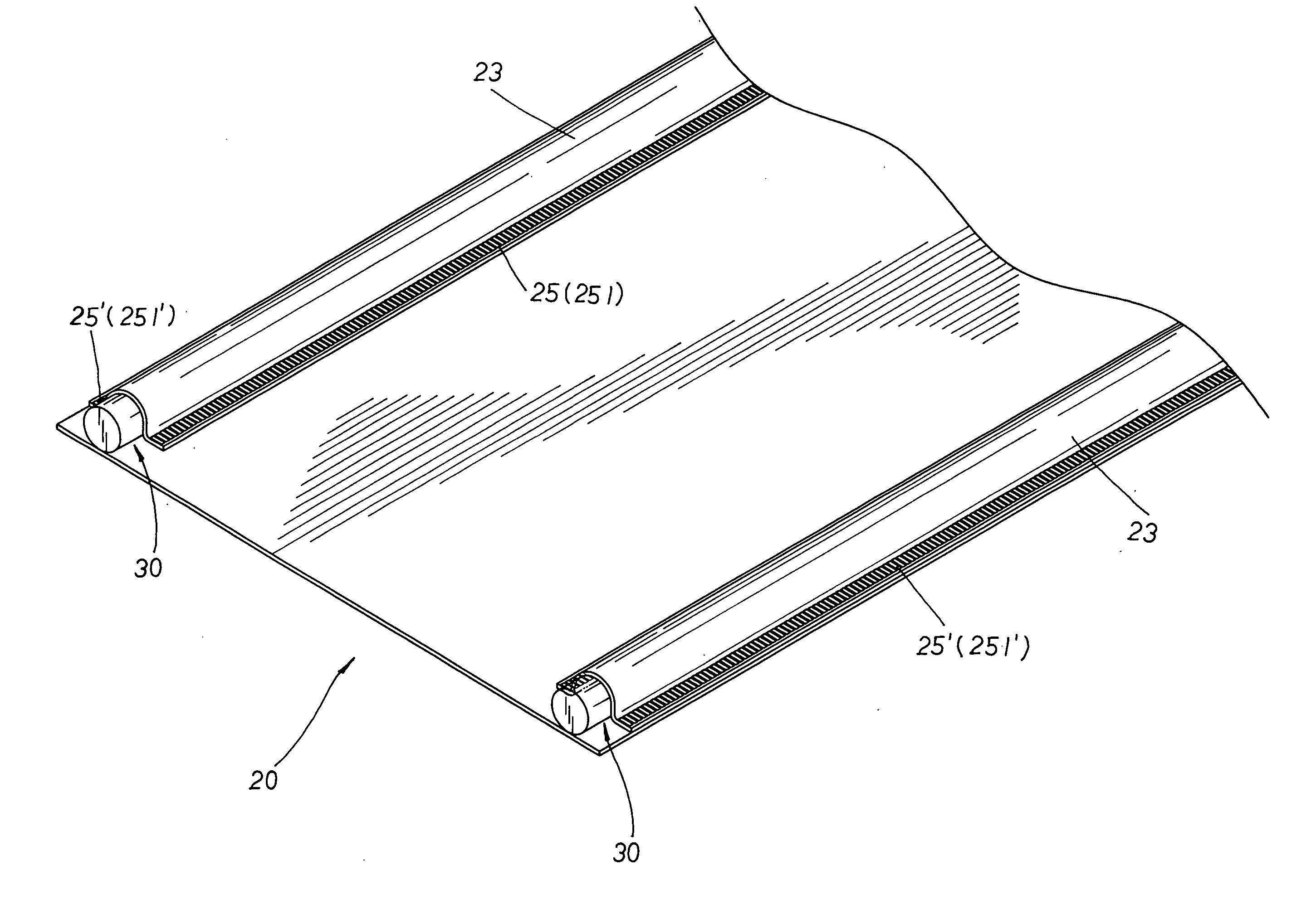 Blind slat structure