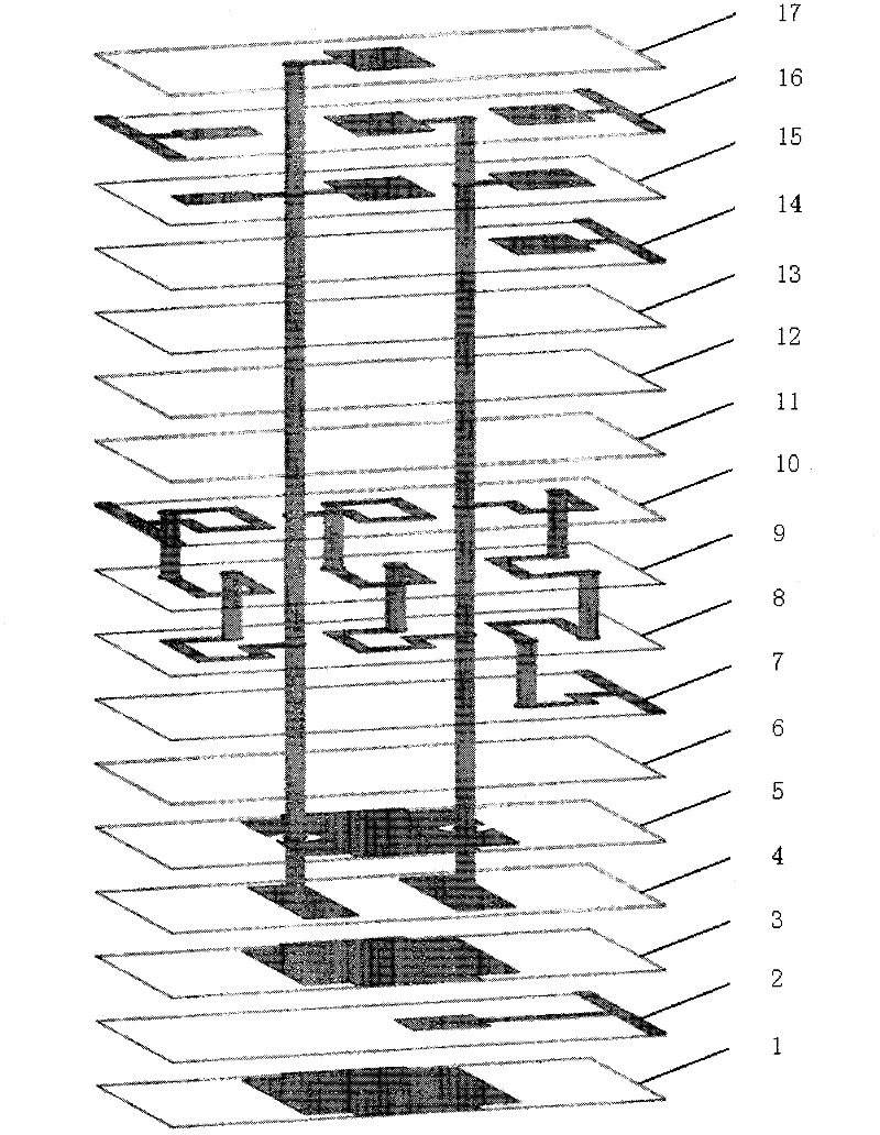 LTCC (Low Temperature Co-fired Ceramic) lowpass filter