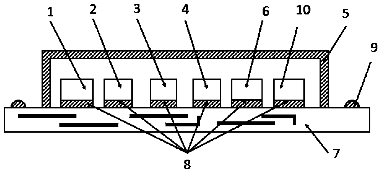 Multi-degree-of-freedom microsensor module and packaging modes thereof