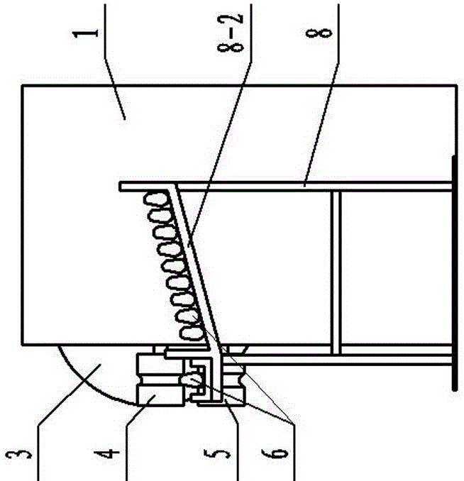 Material feeding device for unloading machine