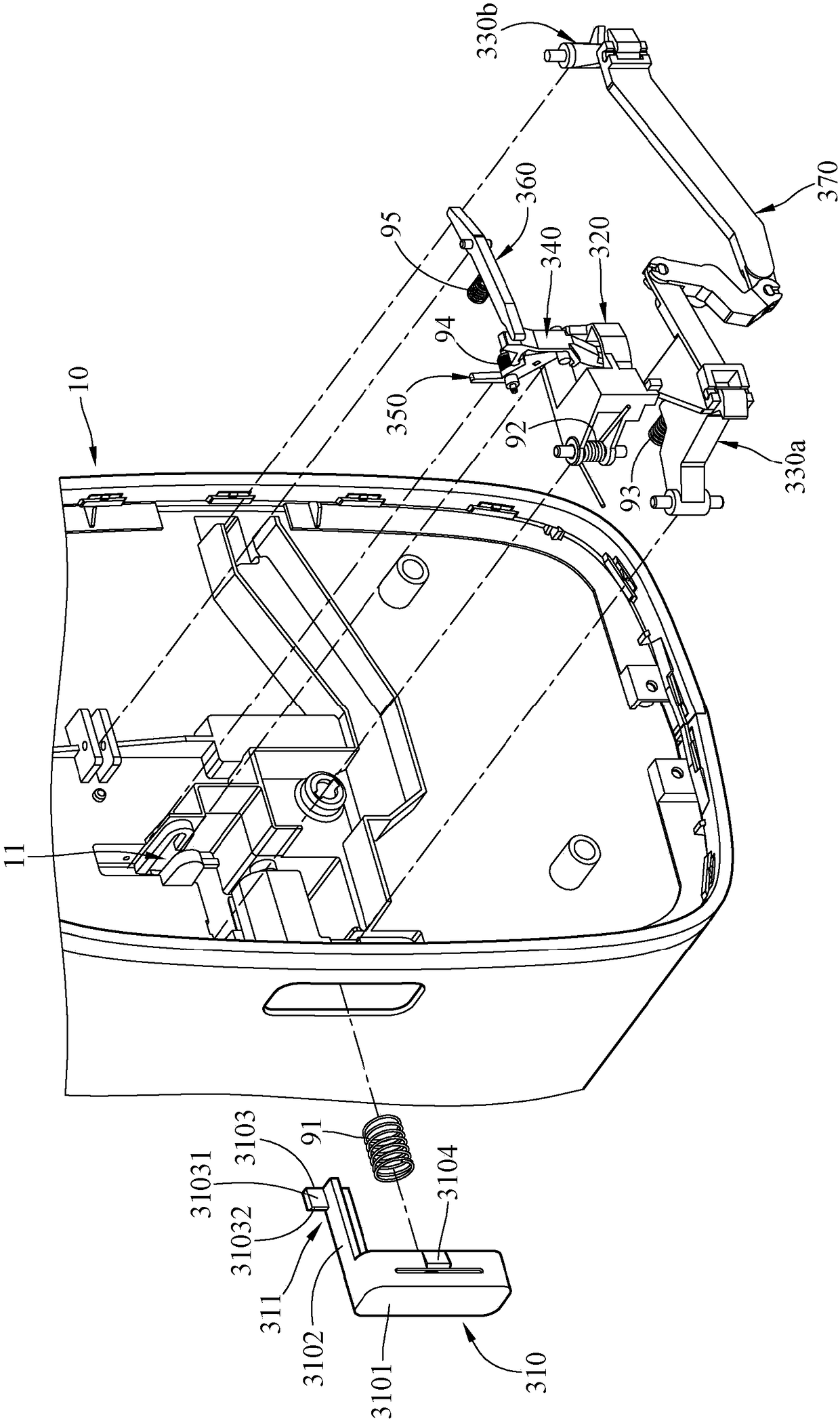 Dehumidifier and buckle mechanism