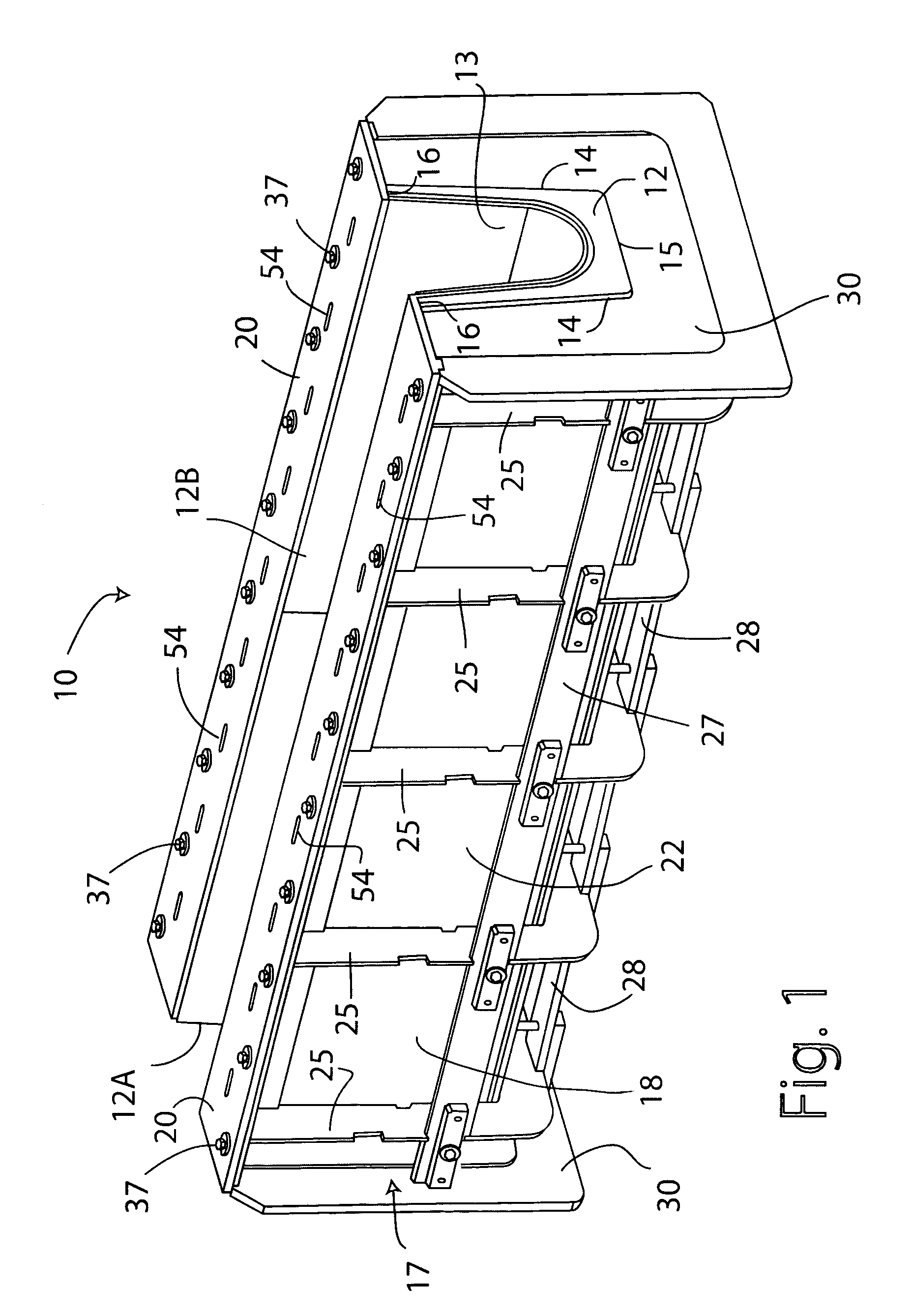 Molten metal containment structure having flow through ventilation