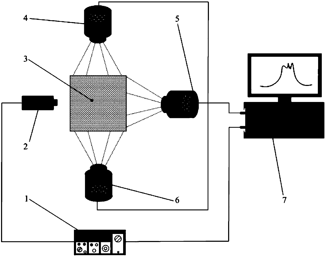 Device and method for measuring optical parameter field of dispersion medium based on time-frequency optical information fusion