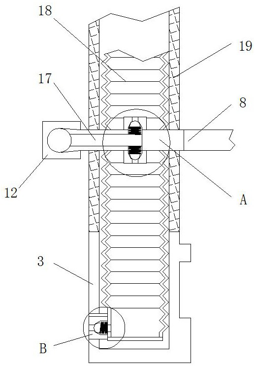 Iron slag removing and protecting structure of automobile forging die-casting forming machine